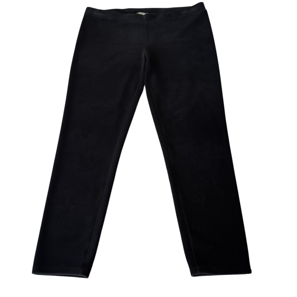 Lauren Active Ralph Lauren Leggings Womens Large Black Ribbed Athleisure Workout